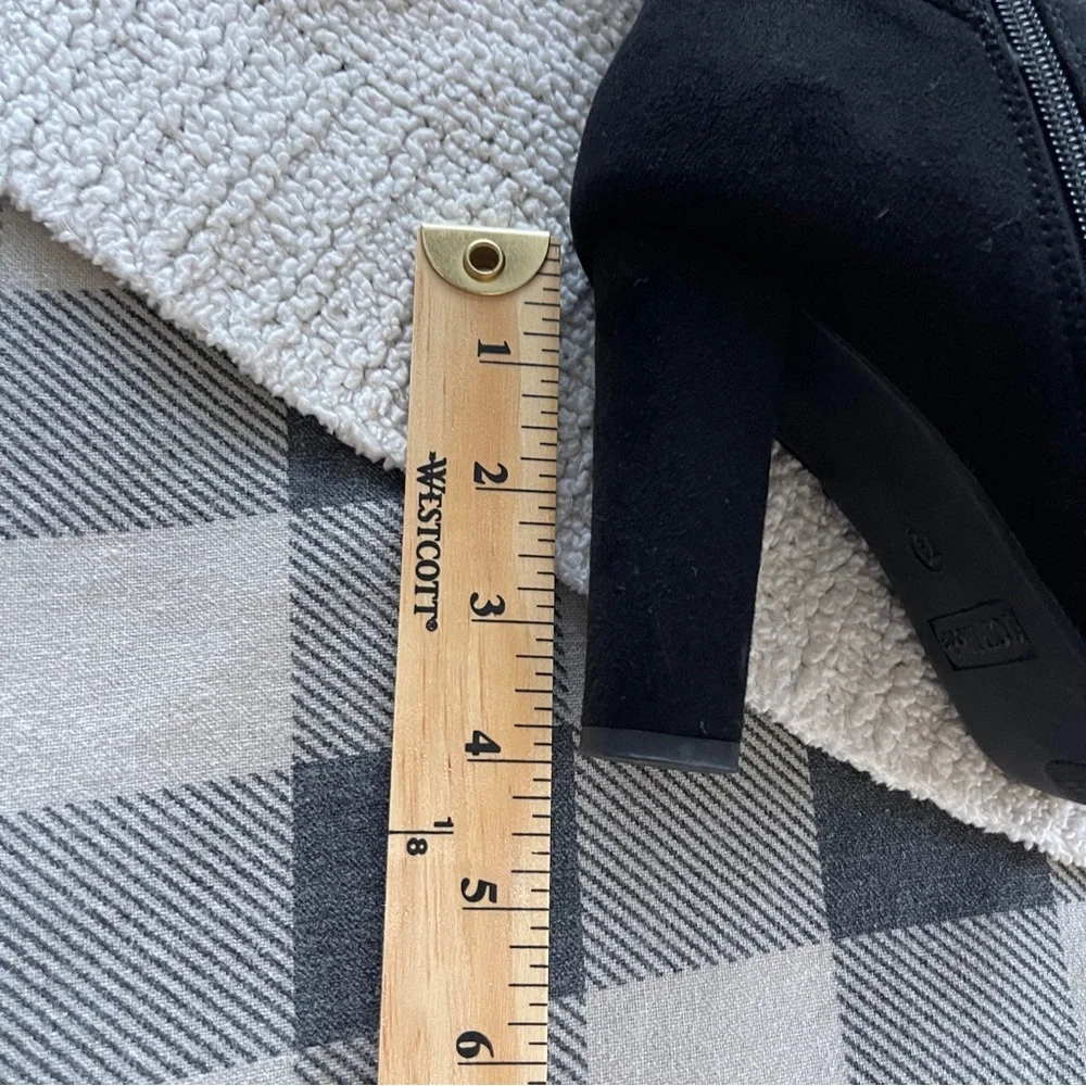 Top Moda Black Knee-High lace up Boots 7.5 - Picture 13 of 13